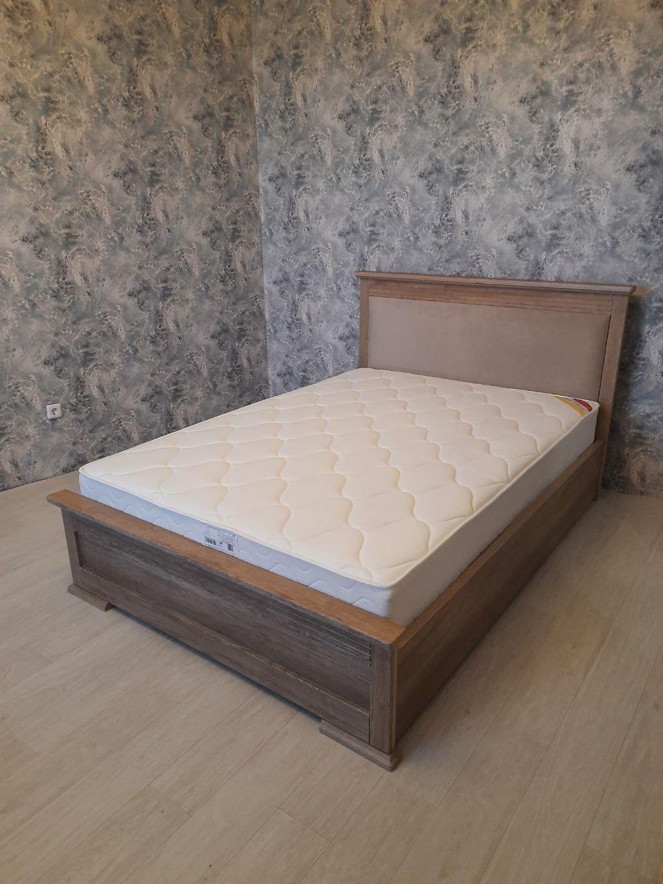 Полутораспальная кровать "Верона" 120 х 190 с подъемным меха-ом цвет каньон/ель умбра изножье низкое