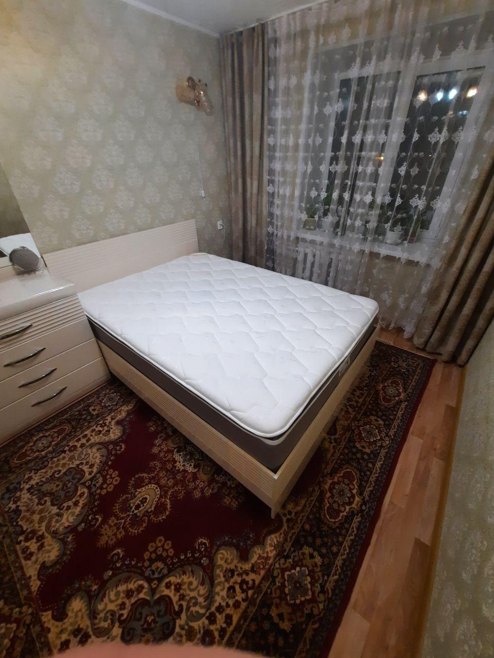 Двуспальная кровать "Афина" 180 х 200 с ортопедическим основанием цвет белый глянец  / sancho 2202