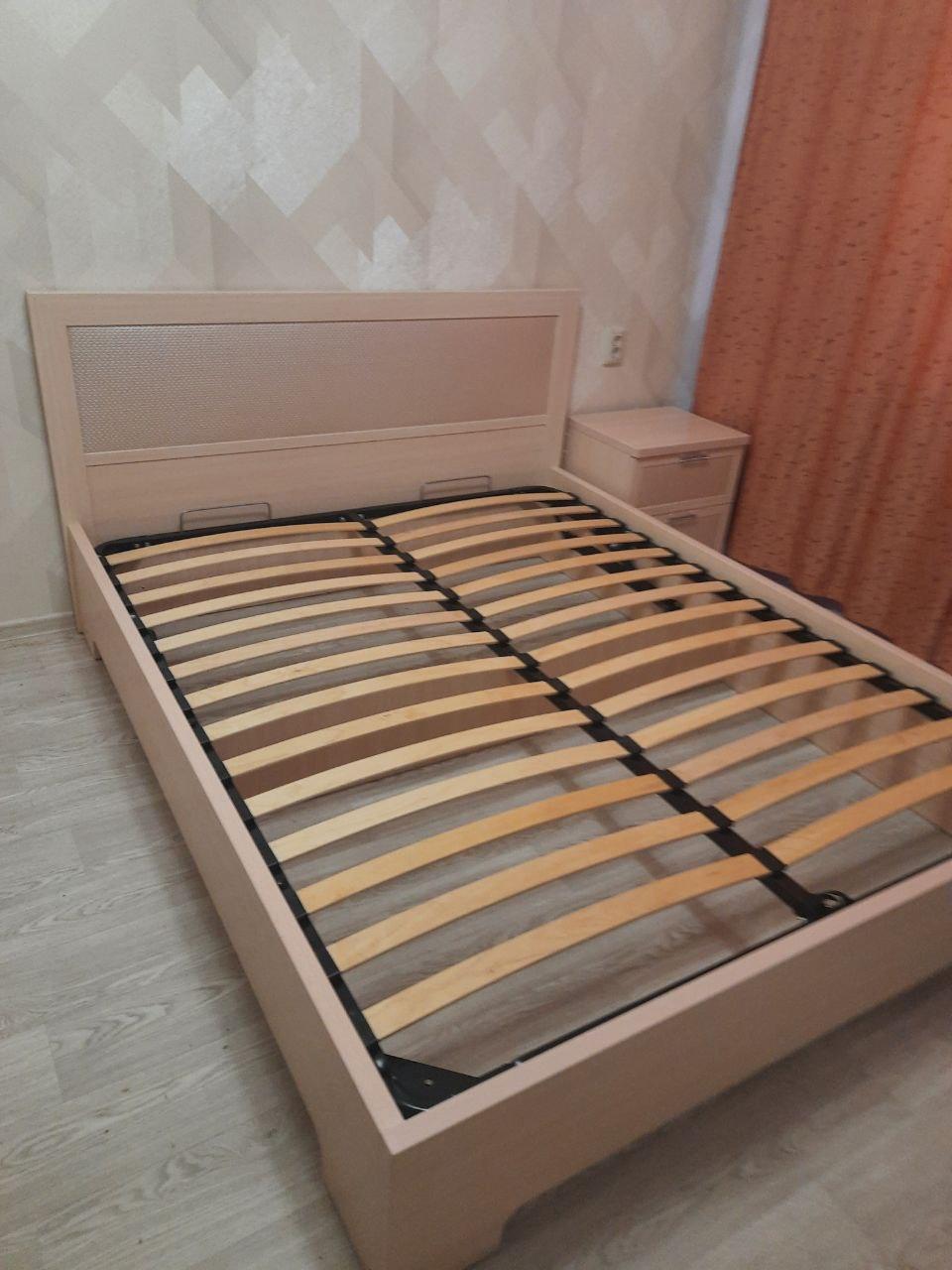 Двуспальная кровать "Мальта" 180 х 200 с ортопедическим основанием цвет сонома