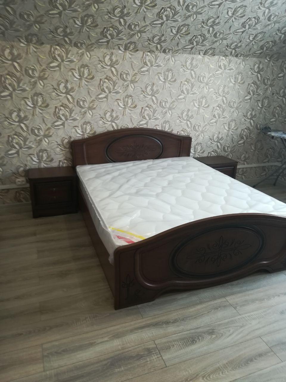 Полутораспальная кровать "Натали"  120 х 190 с подъемным механизмом цвет орех изножье высокое