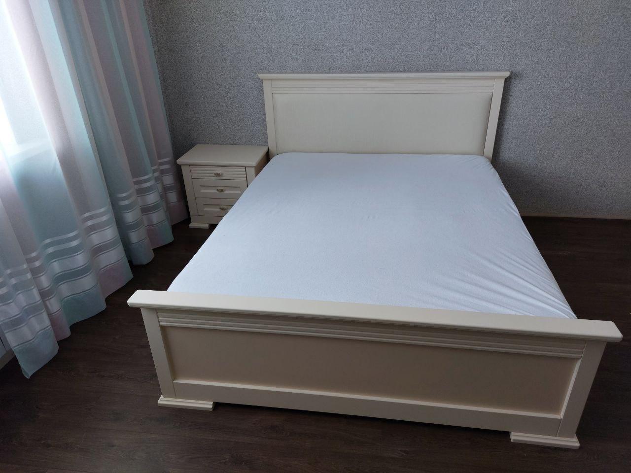 Полутораспальная кровать "Верона" 120 х 190 с ортопедическим основанием цвет бежевый изножье низкое