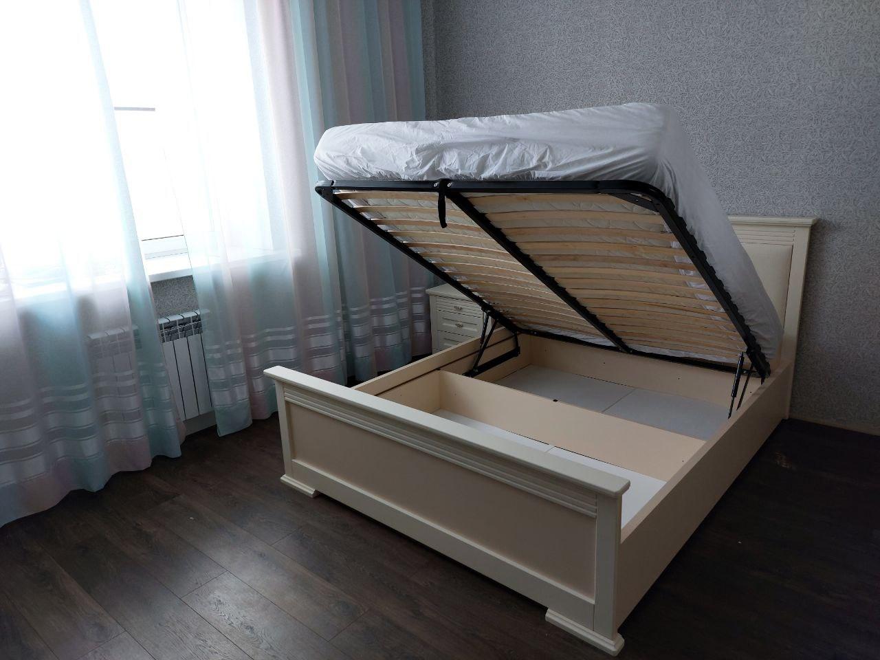 Двуспальная кровать "Верона" 160х200 с ортопедическим основ-ем цвет каньон/ель умбра изножье низкое