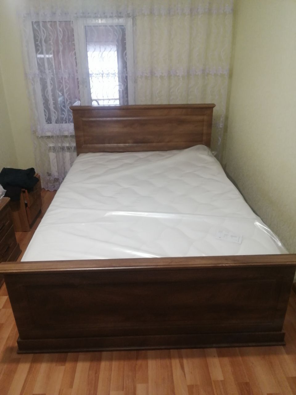 Двуспальная кровать "Прованс " 160 х 200 с ортопедическим осн-ем цвет бодега/сандал изножье высокое