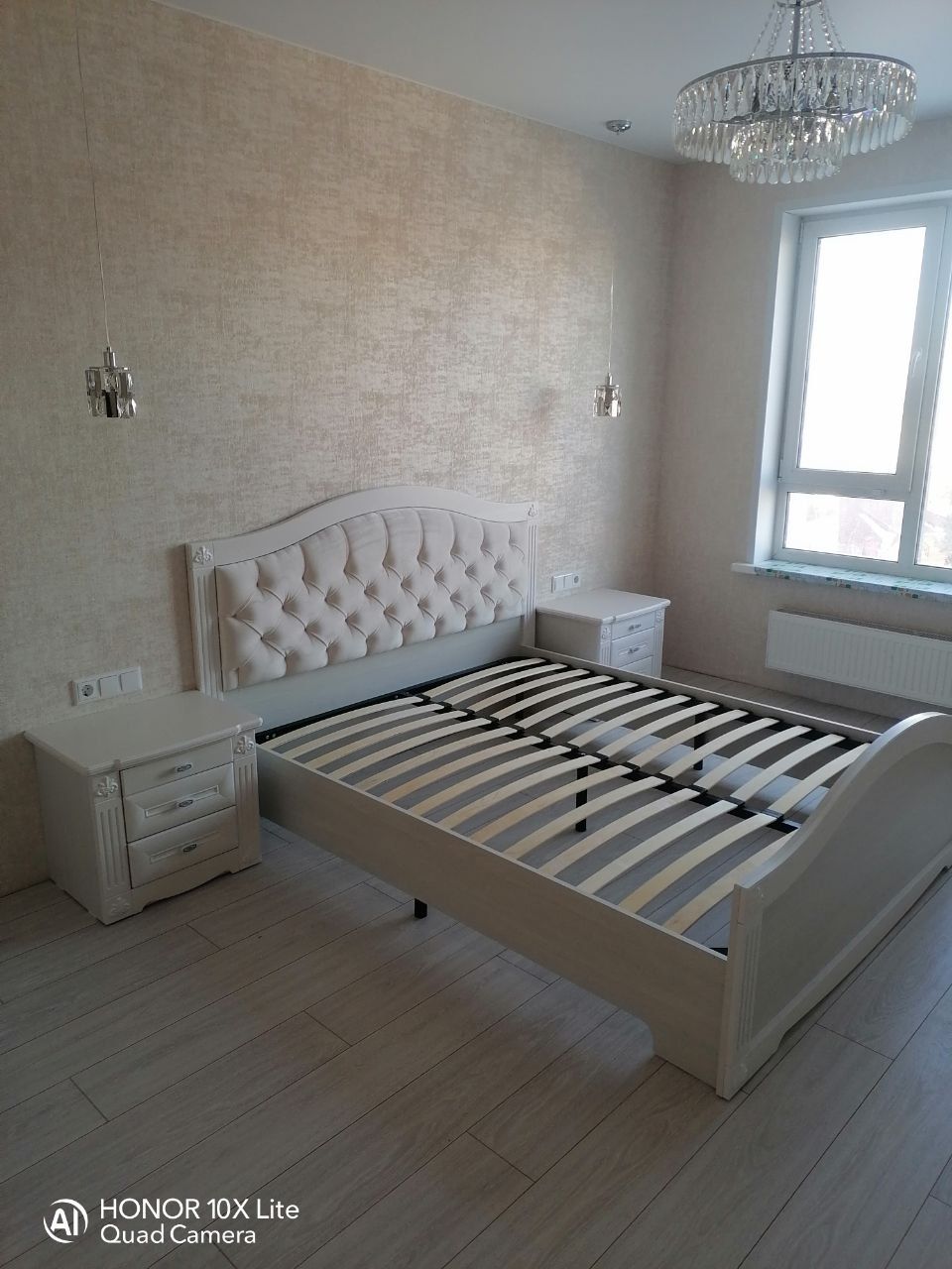 Полутораспальная кровать "Сорренто" 120х190 с подъемным мех-ом цвет ясень серебро изножье высокое