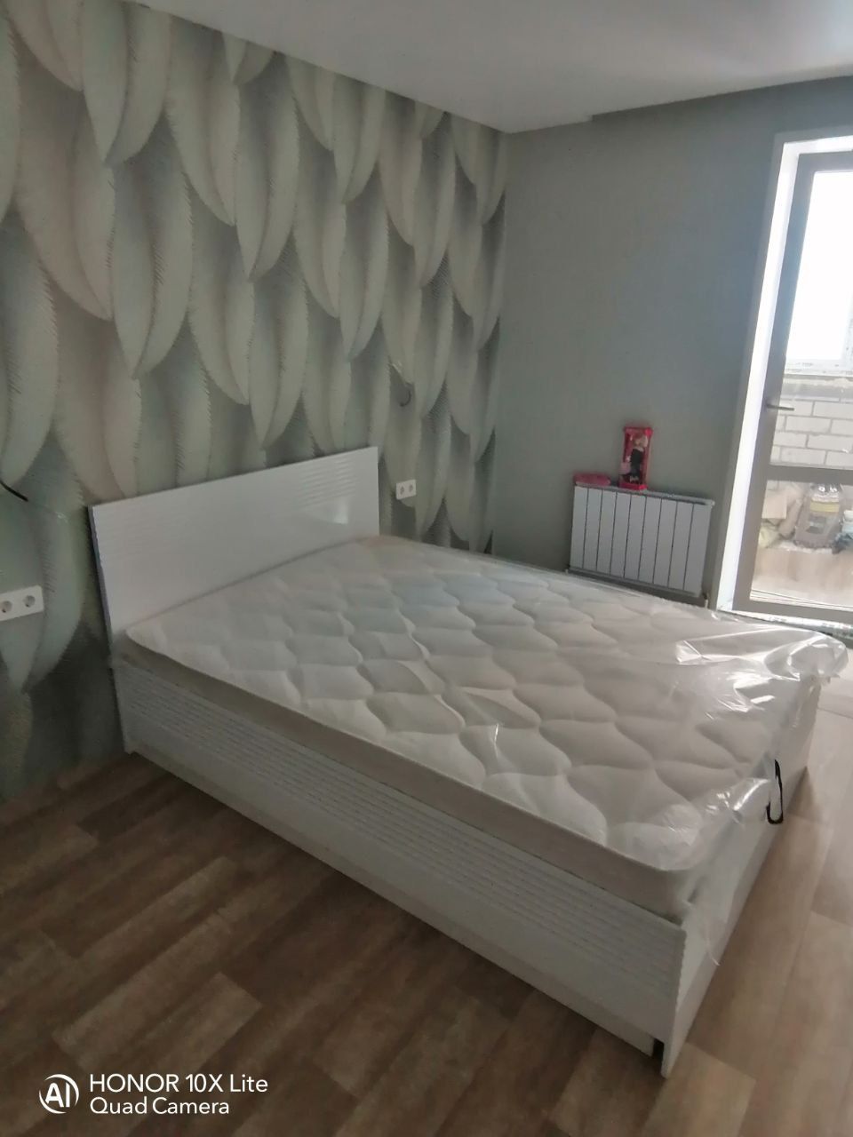 Двуспальная кровать "Афина" 160 х 200 с подъемным механизмом цвет белый глянец  / sancho 2202